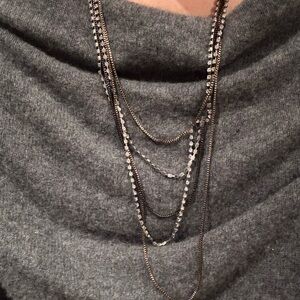 Elegant Silver Layered Necklace